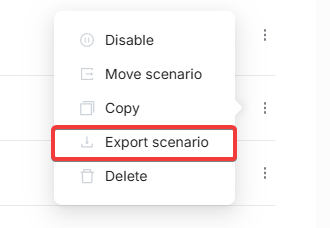 Export scenario