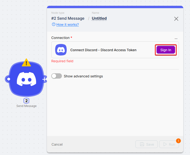 Connection type choice