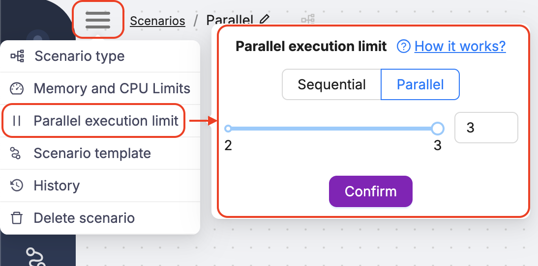 Execution Limit Selector