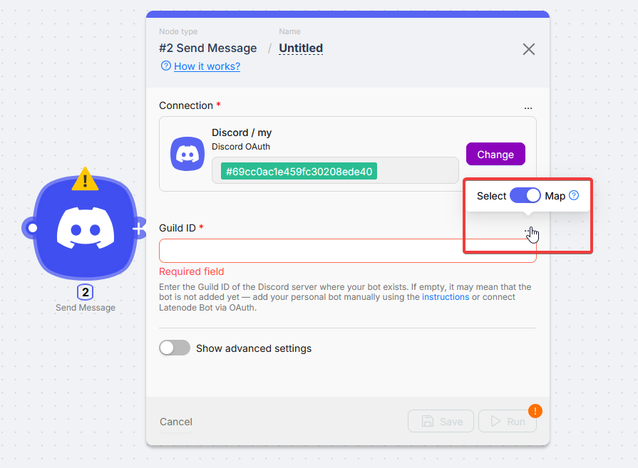 Guild ID in Map mode