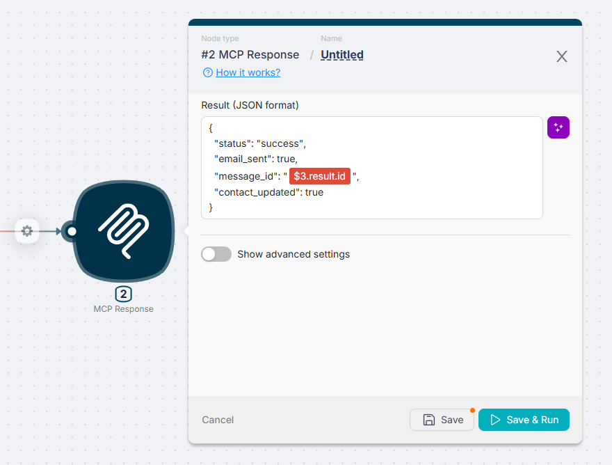 MCP Response configuration