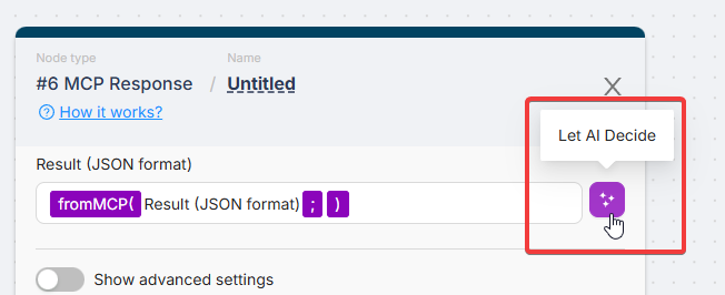 Let AI Decide button