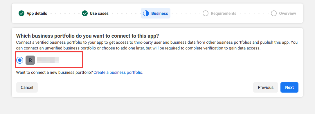 Meta for Developers — step 4