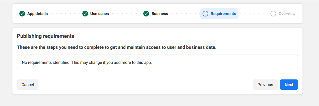 Meta for Developers — step 5