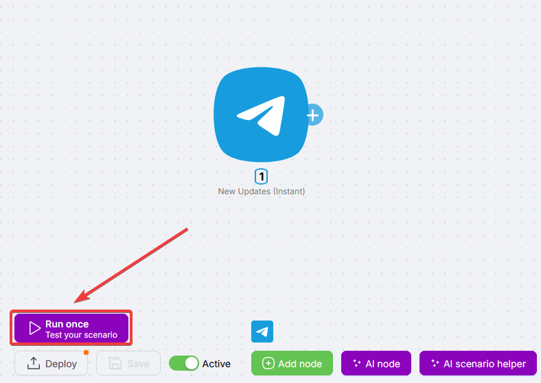 Run once with trigger