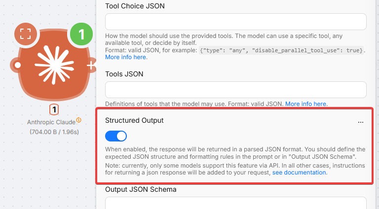JSON instruction in prompt