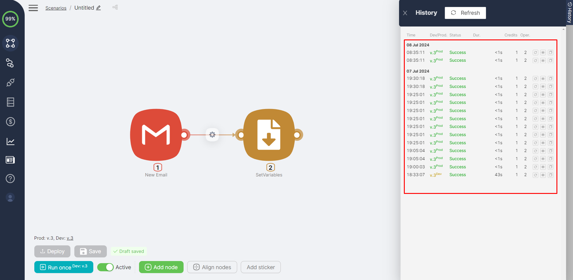 App trigger in Production