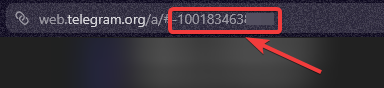 Web Telegram URL hint